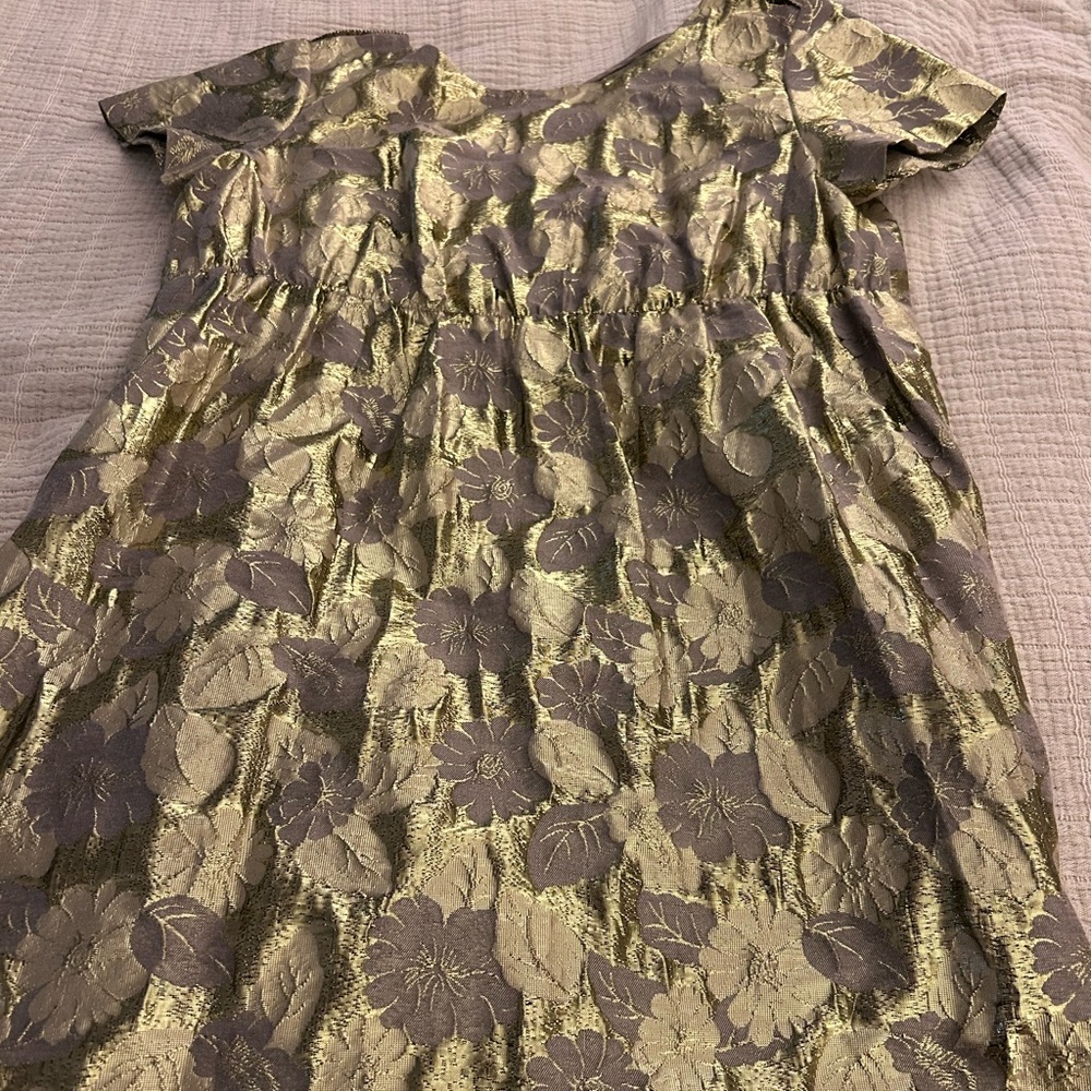 3.1 Phillip Lim Metallic Gold foil dress